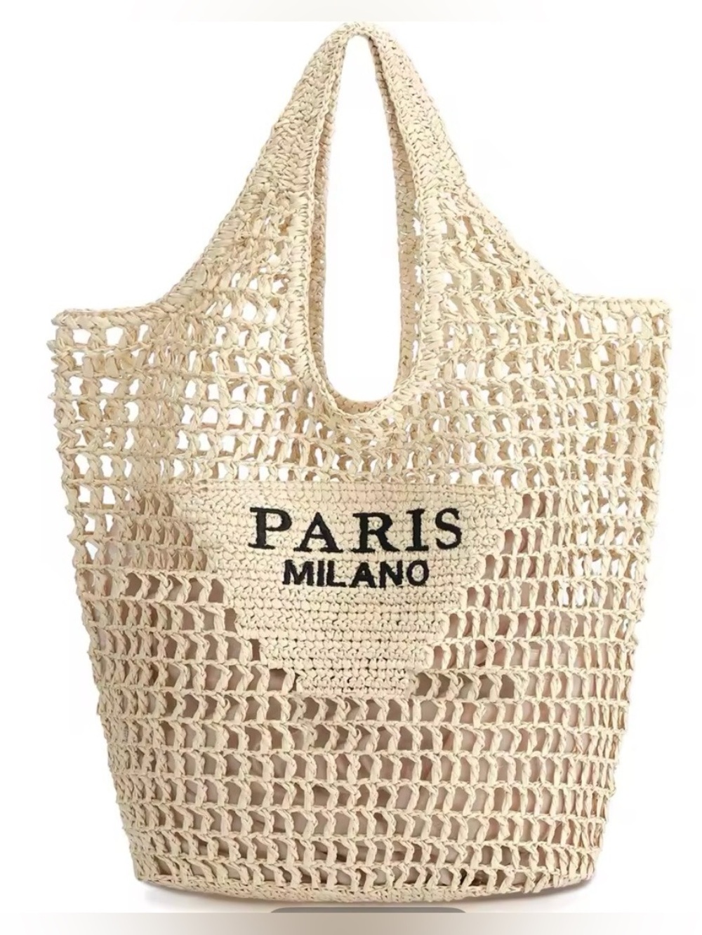 Handwoven Straw Beach Tote + Anthropologie Scarf Bundle – New ☀️👙🐚 - Picture 3 of 8